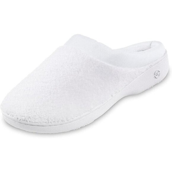 Isotoner Women's Terry Cushioned Slipper with Memory Foam Shoes NEW XL 9.5-10 - Picture 1 of 7